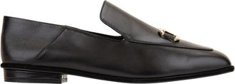 Ferragamo Gancini Loafer - Dames - Loafers - Zwart - 37 EU - Leer - Schoenen
