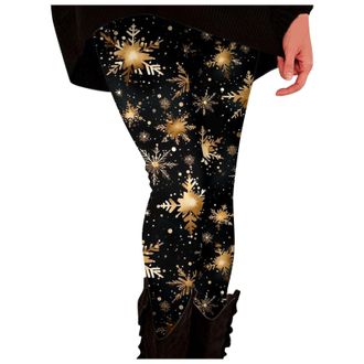 Generic Womens Christmas Leggings Funny Reindeer Wine Glass Snowflake Xmas Tree Graphic Trendy Holiday Yoga Pants Skinny High Waist Sports Tights Ladies Walki