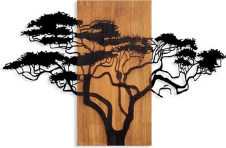 Asir Group LLC Accesorio Decorativo De Pared De Madera Accessory Nuez Negro