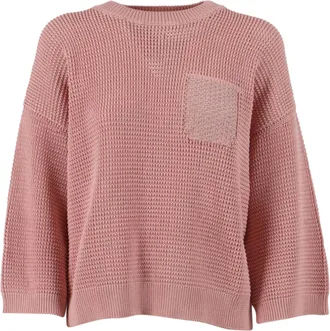 PESERICO Textured Boxy Patch Pocket Sweater