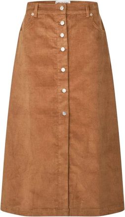 Lollys Laundry Unall Skirt - Skirts - Mujer - Marr&oacute;n - XS