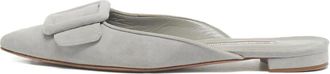 Manolo Blahnik Mules Maysale con fibbia - Grigio
