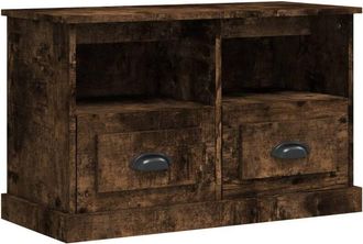 vidaXL Vidaxl - Mueble para tv madera contrachapada roble ahumado 80x35x50 cm