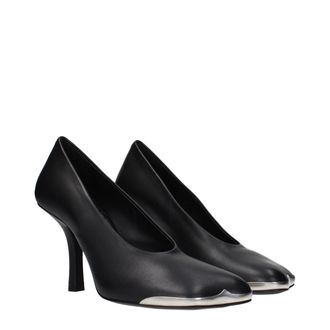 Burberry Womens Leather High Heel Black