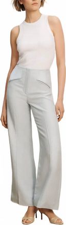 Veronica Beard Cassidee Wide Leg Pants In River Mist