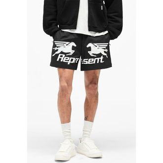 Represent Nothing Faster Swim Trunks in Jet Black at Nordstrom, Size Medium