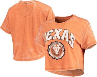 Pressbox Womens Pressbox Texas Orange Texas Longhorns Edith Vintage Burnout Crop T-Shirt in Burnt Orange at Nordstrom, Size X-Large