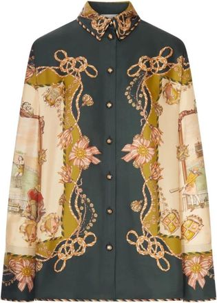 Zimmermann Camisa de sat&eacute;n estampada - Blouses & Shirts - Mujer - Multicolor - XS
