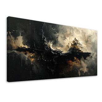 Feeby Impresi&oacute;n De Imagen, Abstracci&oacute;n Oscura En Tonos Beige, 120x60