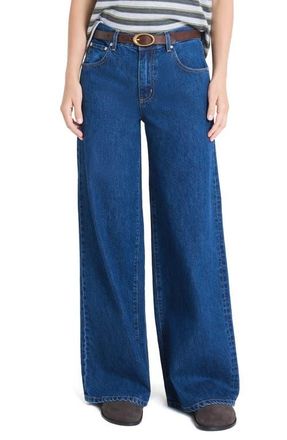 TWP Tiny Dancer Wide Leg Nonstretch Jeans in Dark Stone at Nordstrom, Size 24