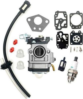 OEM Carburador Hippotech Para Desbrozadoras De 52 Cc, 43 Cc Y 49 Cc Con Kit De Reparaci&oacute;n/reconstrucci&oacute;n De Carburador, Buj&iacute;a Y Filtro De Combustible