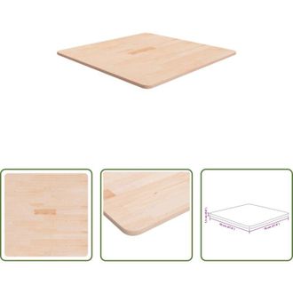 vidaXL vidaXL Tavolo massello - Piano Tavolo Quadrato 70x70x1,5cm Massello Rovere Non Trattato