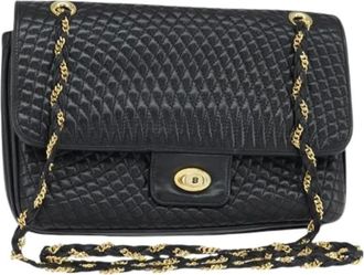 Bally Pre-owned Cross Body Bags, female, Black, Size: ONE SIZE Pre-owned Leather Crossbody Bag