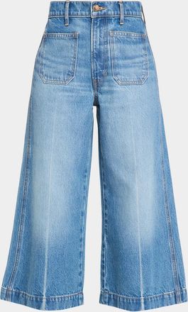 Veronica Beard Marlowe High-Rise Wide-Leg Culottes