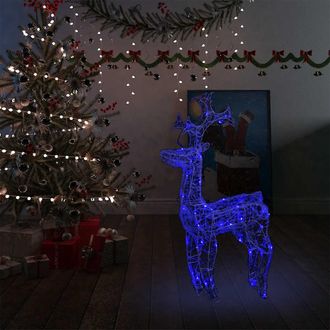 vidaXL Reno De Navidad 90 Leds Acr&iacute;lico 60x16x100 Cm Vidaxl