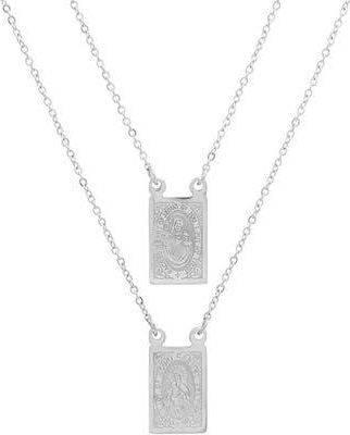 HMY Jewelry Dual Religious Pendant Necklace in Metallic at Nordstrom Rack