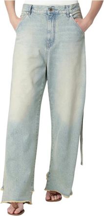 Darkpark Lisa Riem Versierde Loose Fit Denim - Dames - Loose Fit Jeans - Blauw - W27 - Denim - Jeans