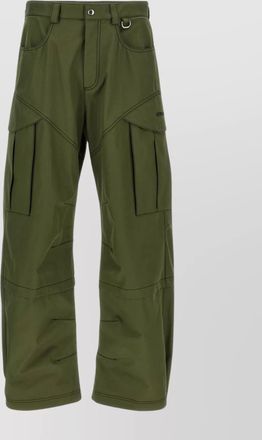 Off-white straight cargo trousers belt loops