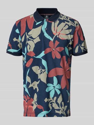 Lerros Regular Fit Poloshirt mit gerippten &Auml;rmelb&uuml;ndchen in Dunkelblau, Gr&ouml;&szlig;e L