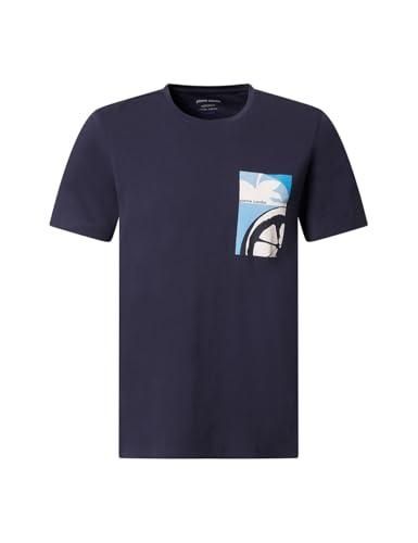 T-shirt Homme Pierre Cardin Paris - Gris Col V, Manches Courtes, Coton, Taille XXL