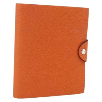 Herm&egrave;s Pre-owned Wallets, unisex, Orange, Size: ONE SIZE Pre-owned Ulysse agenda cover
