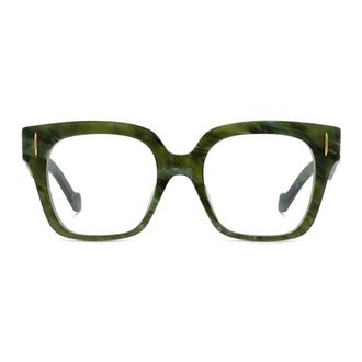 Loewe Anagram Squared Bril - Dames - Accessoires - Groen - Maat: ONE Size Zijde