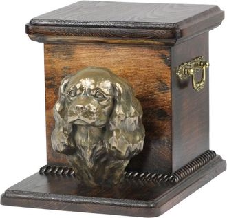 OEM Cavalier King Charles Spaniel - Urna Para Cenizas De Perro Con Estatuilla, Elegante Urna Para Perro, Urna &Uacute;nica Con Busto De Perro De Art-dog