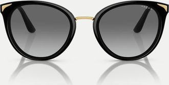 Vogue Vo5230s Butterfly - Occhiali da sole neri con lenti grigie-Nero