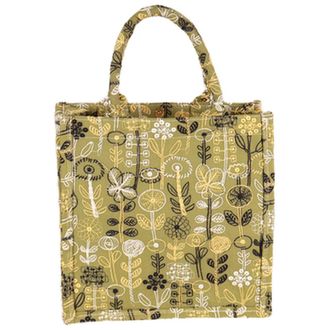 Generic Embroidered Canvas Tote Bag for Wedding Guests and Home Organisation Use, Festival Gift Packaging and Daily Storage (Green, 10.24 &times; 10.24 &times; 4.72 in)