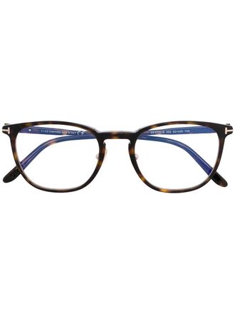 Tom Ford Eyewear FT5700B square-frame glasses - men - Acetate - 52 - Brown