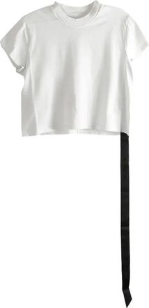 Rick Owens Cropped Small Level Tee Bianco