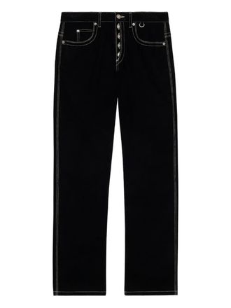 Isabel Marant Jeffrey button-fly velvet trousers - men - Cotton/Spandex/Elastane - 31 - Black