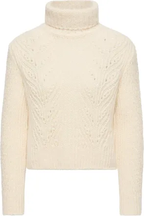 Moncler Moncler Alpaca Blend Turtleneck Sweater, Women, White, Size: Xl