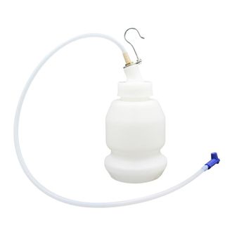 OEM Adecuado Para Botellas Blancas De 1 Litro Para Cambio De L&iacute;quido De Frenos, Con Manguera De Silicona Y Gancho, 26 X 11 Cm