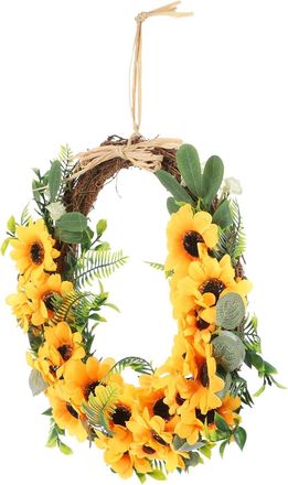 OEM Corona De Girasoles Artificiales, Decoraci&oacute;n De Primavera, Corona Para Puerta Principal, Guirnalda De Pared