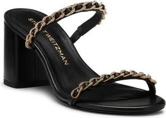 Stuart Weitzman Soluxe Crystal Slide 75 in Black at Nordstrom, Size 10.5