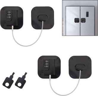 OEM 2 Cerraduras Para Refrigerador, Cerraduras Autoadhesivas Para Puerta De Refrigerador Con 2 Llaves De Combinaci&oacute;n, Hogar Y Cocina