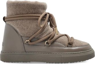 INUIKII Classic lace-up boots - women - Calf Leather/Sheep Skin/Shearling/Rubber - 36 - Grey