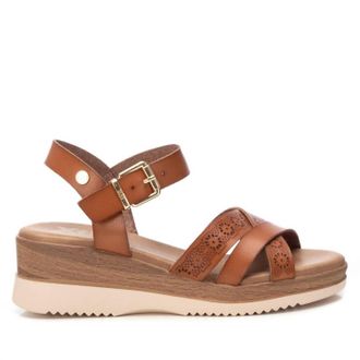 Xti Womens Wedge Sandals In Camel