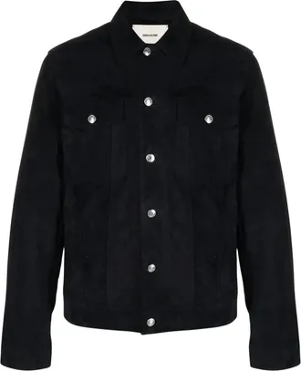 Zadig&Voltaire Giacca in camoscio - - Jackets - Uomo - Blu - 2XL