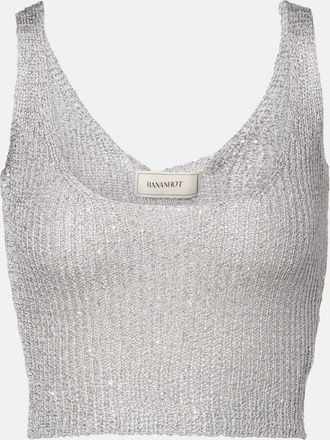 Bananhot Top cropped Aretha con paillettes