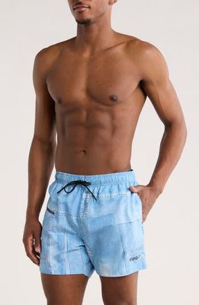 BOSS Jey Swim Trunks in Light/Pastel Blue at Nordstrom Rack, Size Xx-Large