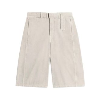 Christophe Lemaire Long Shorts, male, White, Size: XL Belted Denim Shorts