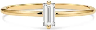 Devata Baguette Lab Grown Diamond Solitaire Ring in 14K Gold in Yellow Gold at Nordstrom, Size 7