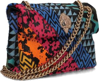 Kurt Geiger Tassen, Dames, Veelkleurig, ONE Size, Wol, Leren Mini Kensington Schoudertas