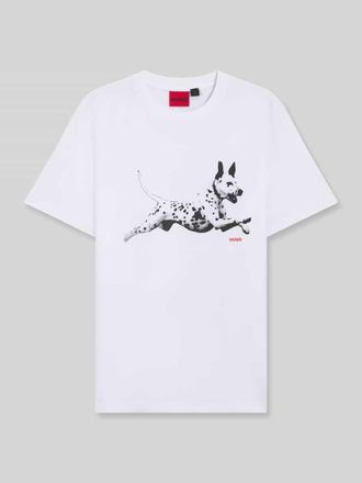 HUGO BOSS Regular Fit T-Shirt aus reiner Baumwolle in Weiss, Gr&ouml;&szlig;e XXL