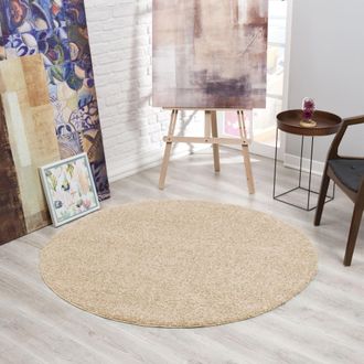 Sanat Hali Hochflor-Teppich »LOCA« rund 30 mm Höhe Wohnzimmer, Langflor, Shaggy, Schlafzimmer
