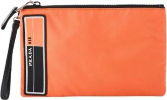 Prada Pre-owned Clutches, female, Orange, Size: ONE SIZE Pre-owned Vintage Clutch