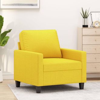 vidaXL Sill&oacute;n De Tela Amarillo Claro 60 Cm Vidaxl