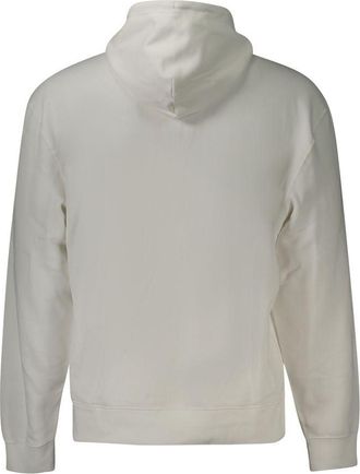 Calvin Klein Logo-Embroidered Cotton-Blend Hoodie - White